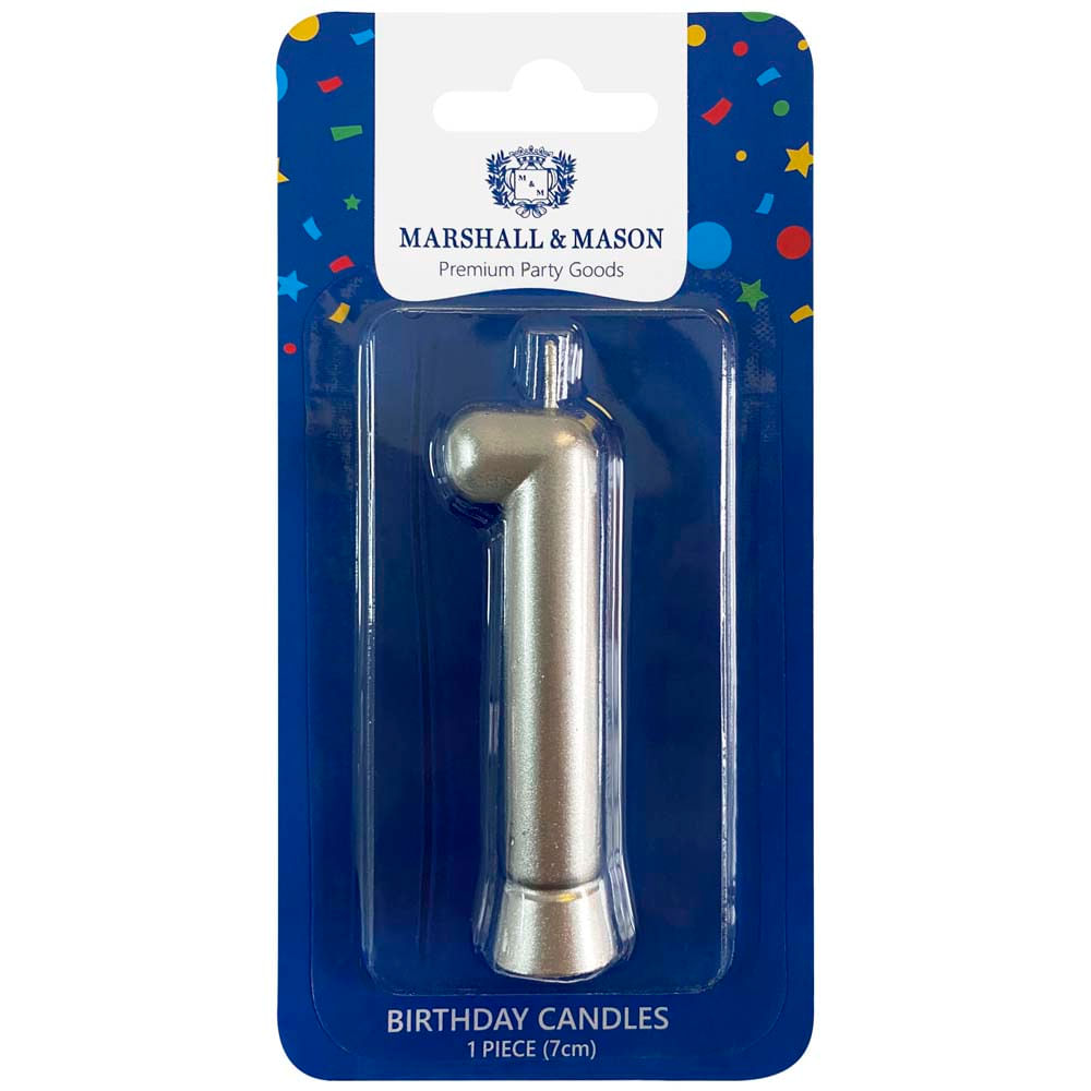 Vela de Cumpleaños MARSHALL & MASON Plata #1
