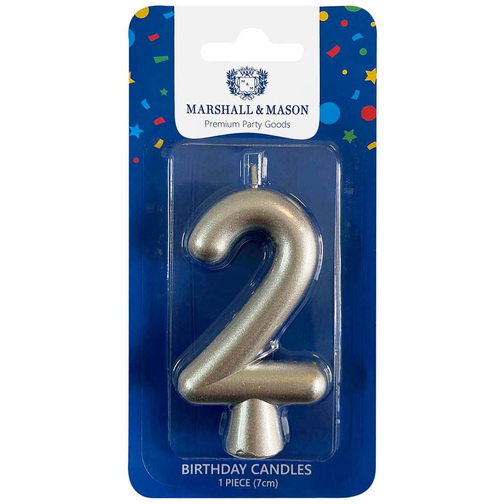 Vela de Cumpleaños MARSHALL & MASON Plata #2