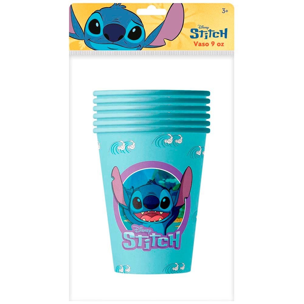 Vasos Lilo & Stitch OFFICE PAPER 9oz Pack 6un