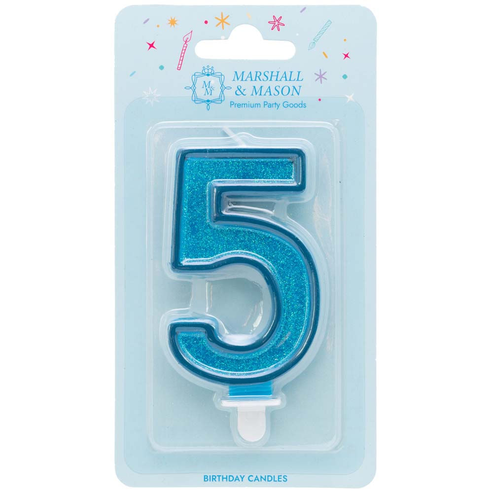Vela de Cumpleaños MARSHALL & MASON Multicolor Deluxe Glitter #5