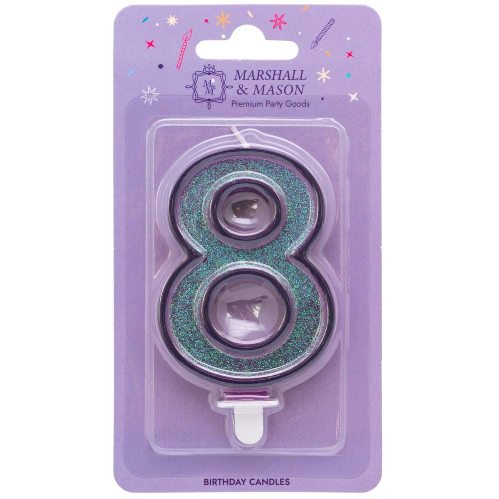 Vela de Cumpleaños MARSHALL & MASON Deluxe Glitter #8