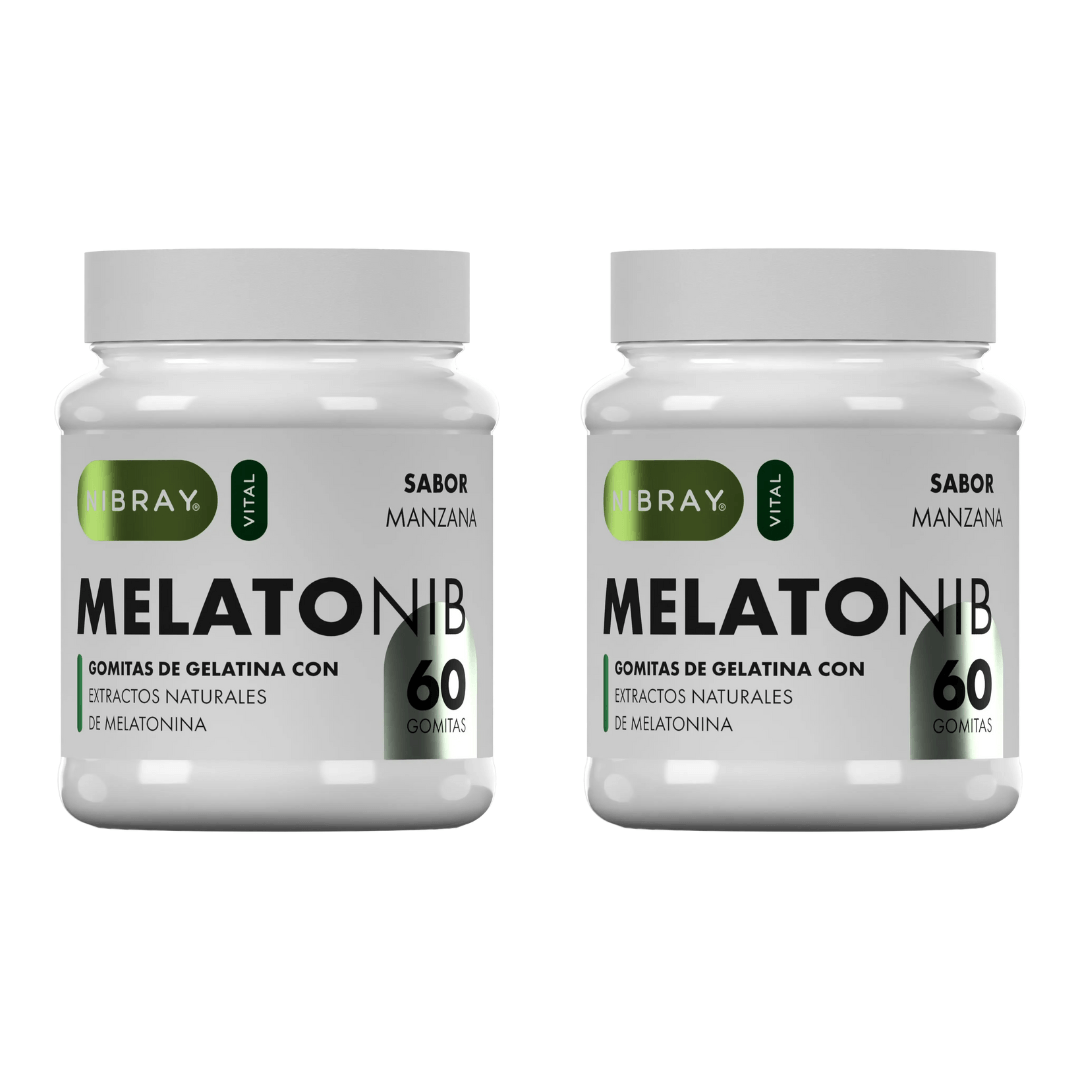 Pack 2 Frascos Melatonina 5 mg Nibray 60 Gomitas