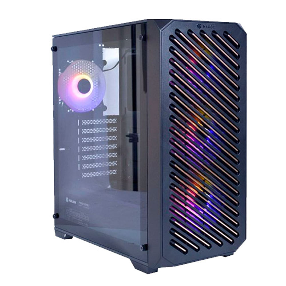Case Gamer Halion Aries 03 Mid Tower con Fuente 600W y Panel de Vidrio Templado