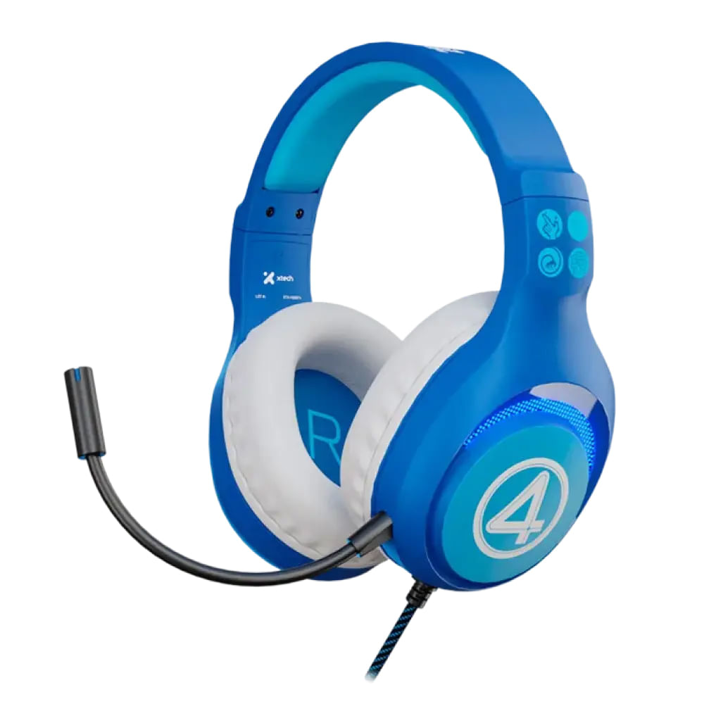 Headphones Xtech XTH-M566F4 con micrófono, conectividad por cable, para computadora y consola