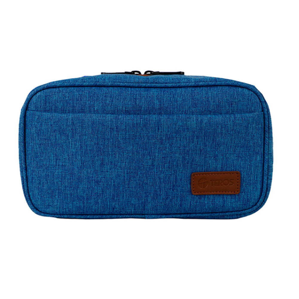 Estuche organizador Teros TE-AC9016 poliestér Azul