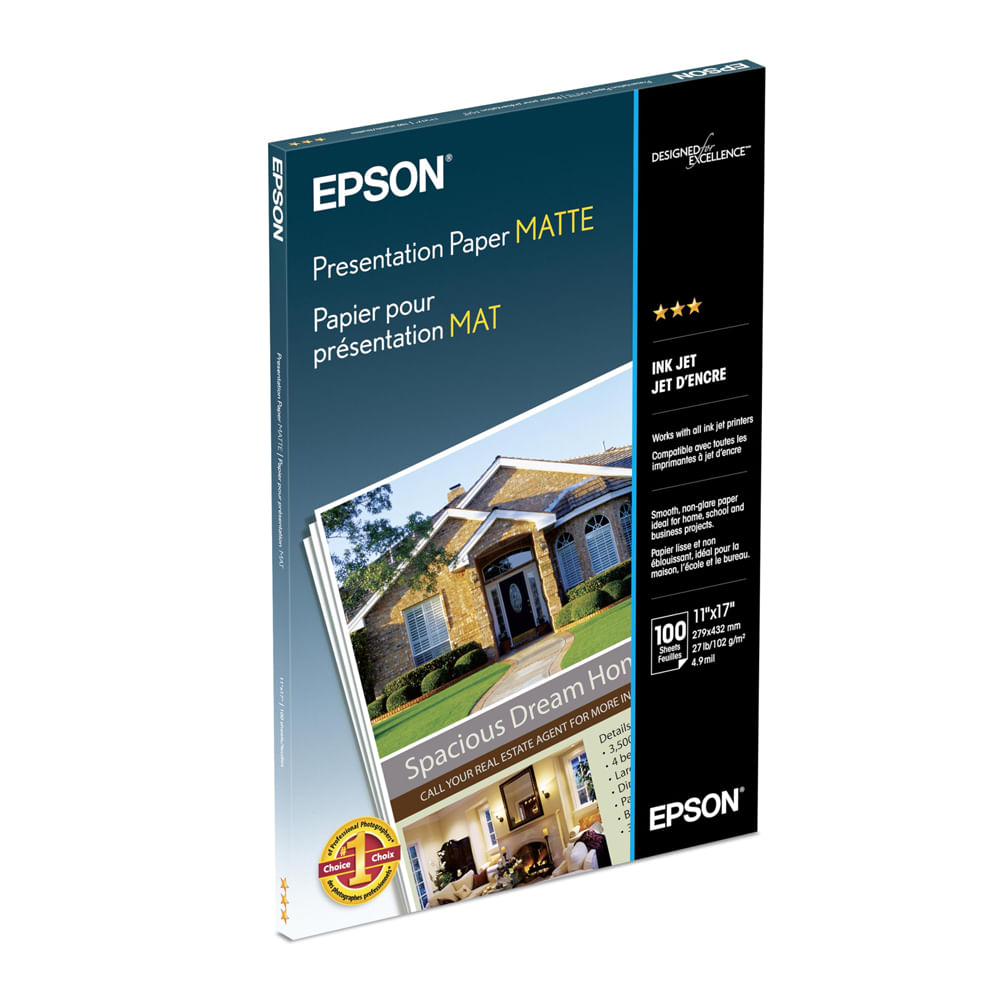 Papel Fotográfico Epson ANSI B 279 x 432 mm 105 g/m² 100 Hojas