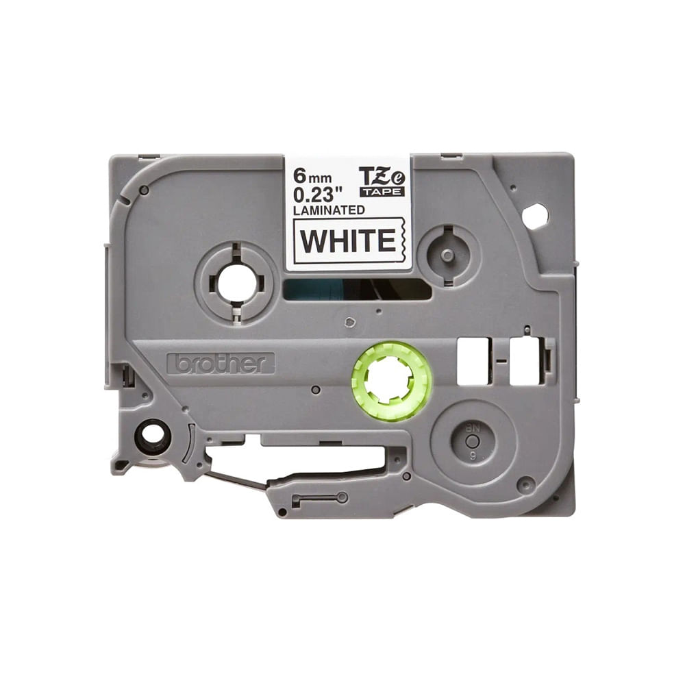 Cinta Brother TZE211 Black on White 1/4"" 6mm para Etiquetadoras Compatible con P-Touch