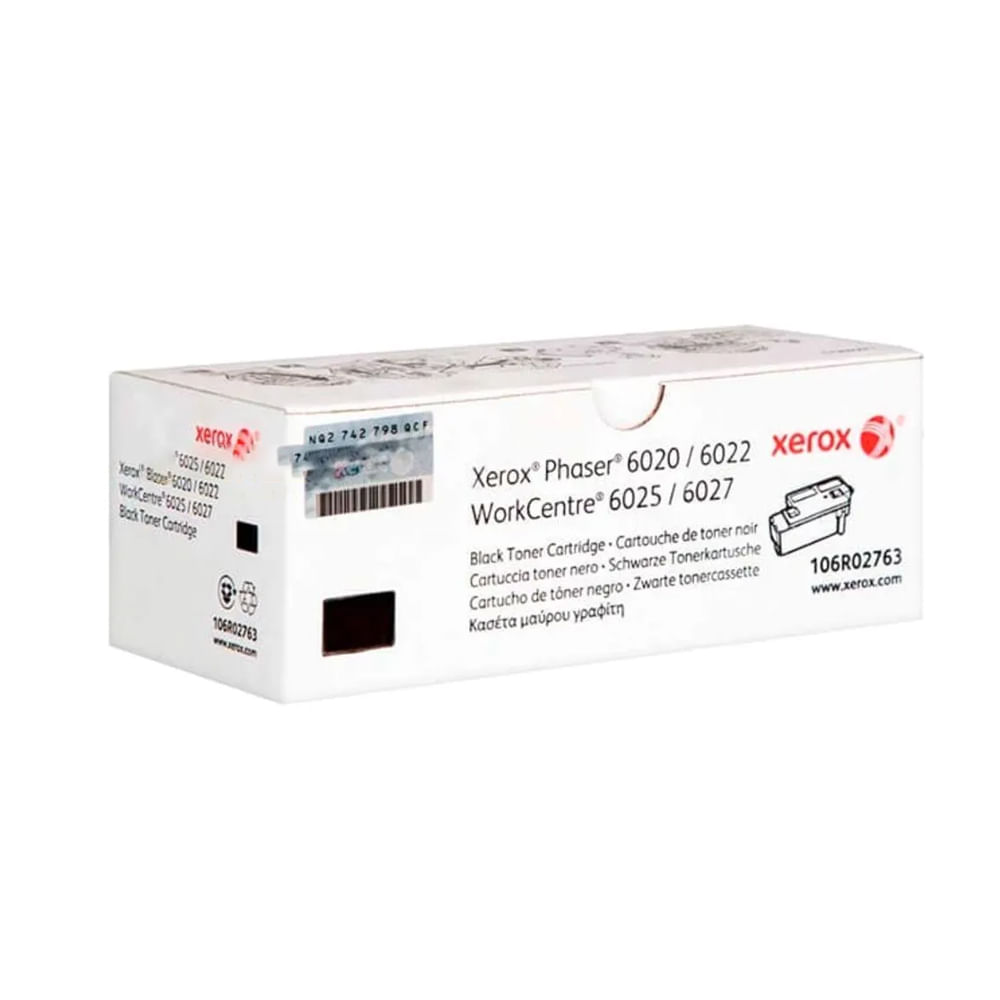 Toner Xerox 106R02763 Negro para Impresoras Phaser 6020 6022 WorkCentre 6025 6027