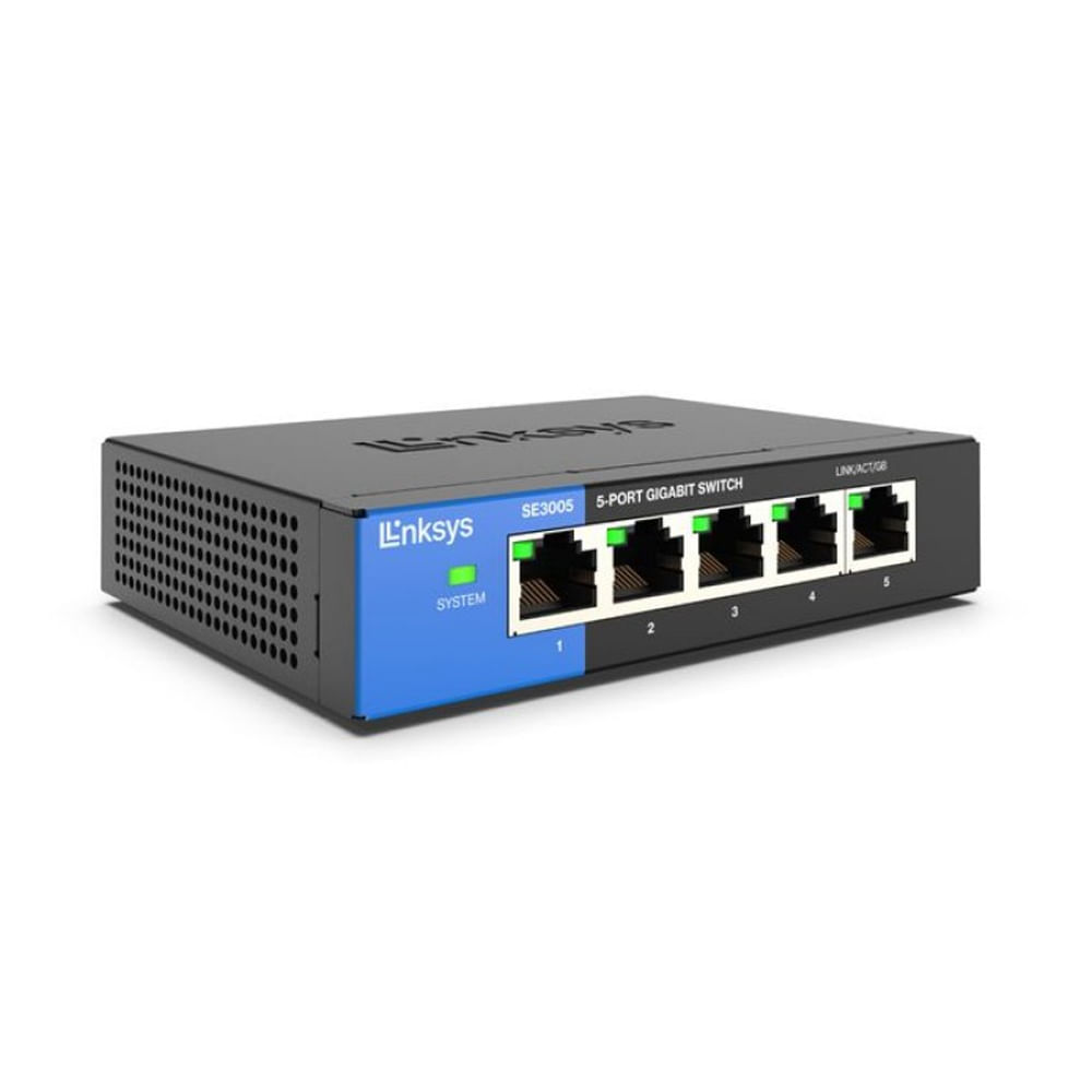Linksys SE3005 Switch Gigabit de 5 Puertos Ethernet Alta Velocidad para Conexión Rápida