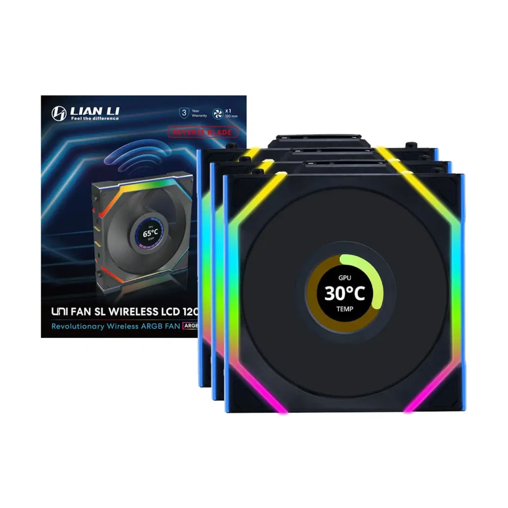 Enfriador Lian Li Uni Fan SL V3 LCD 120mm 3 en 1 con Control - Diseño Moderno y Alta Eficiencia