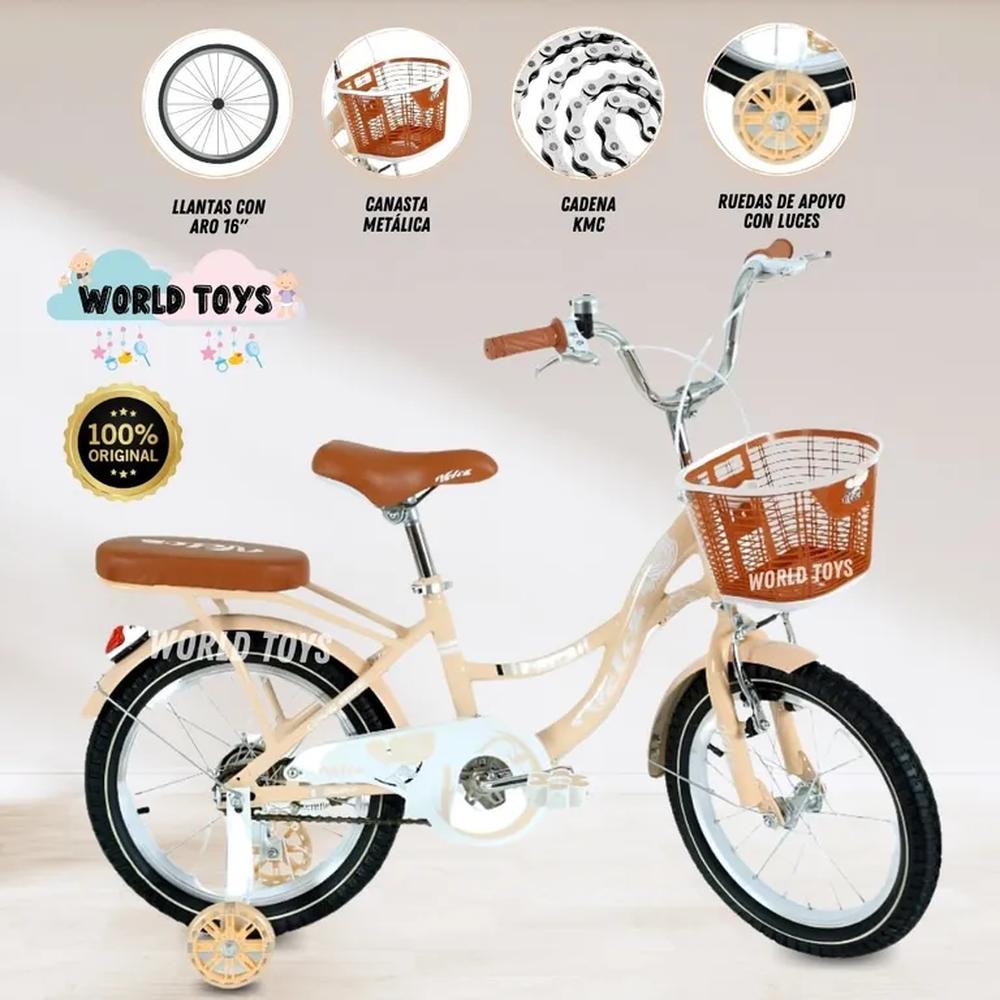 Bicicleta Para Niña Aro 16 LADYY Beige