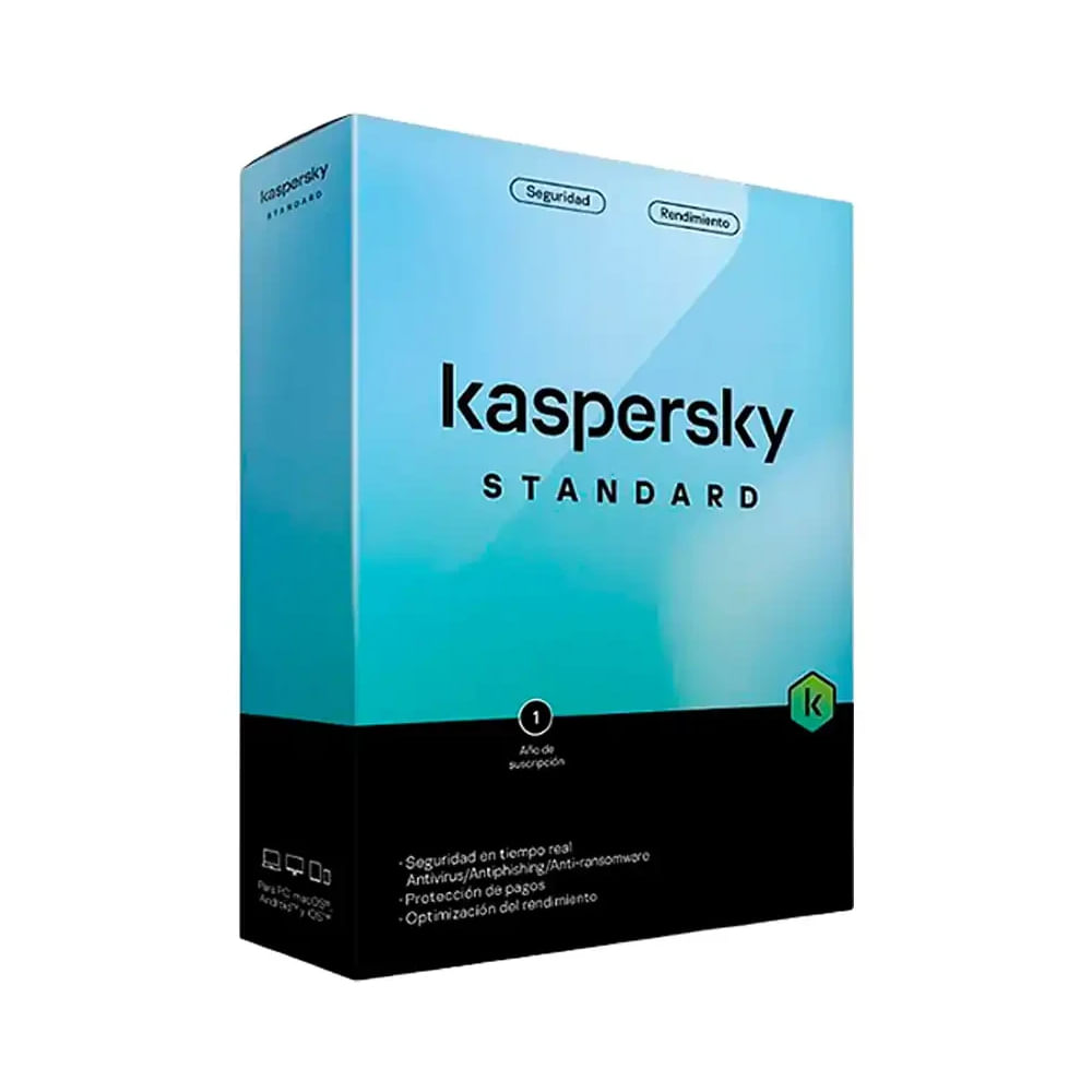 Kaspersky Standard 5 Dispositivos, 1 Año de Protección Total para Seguridad en Línea