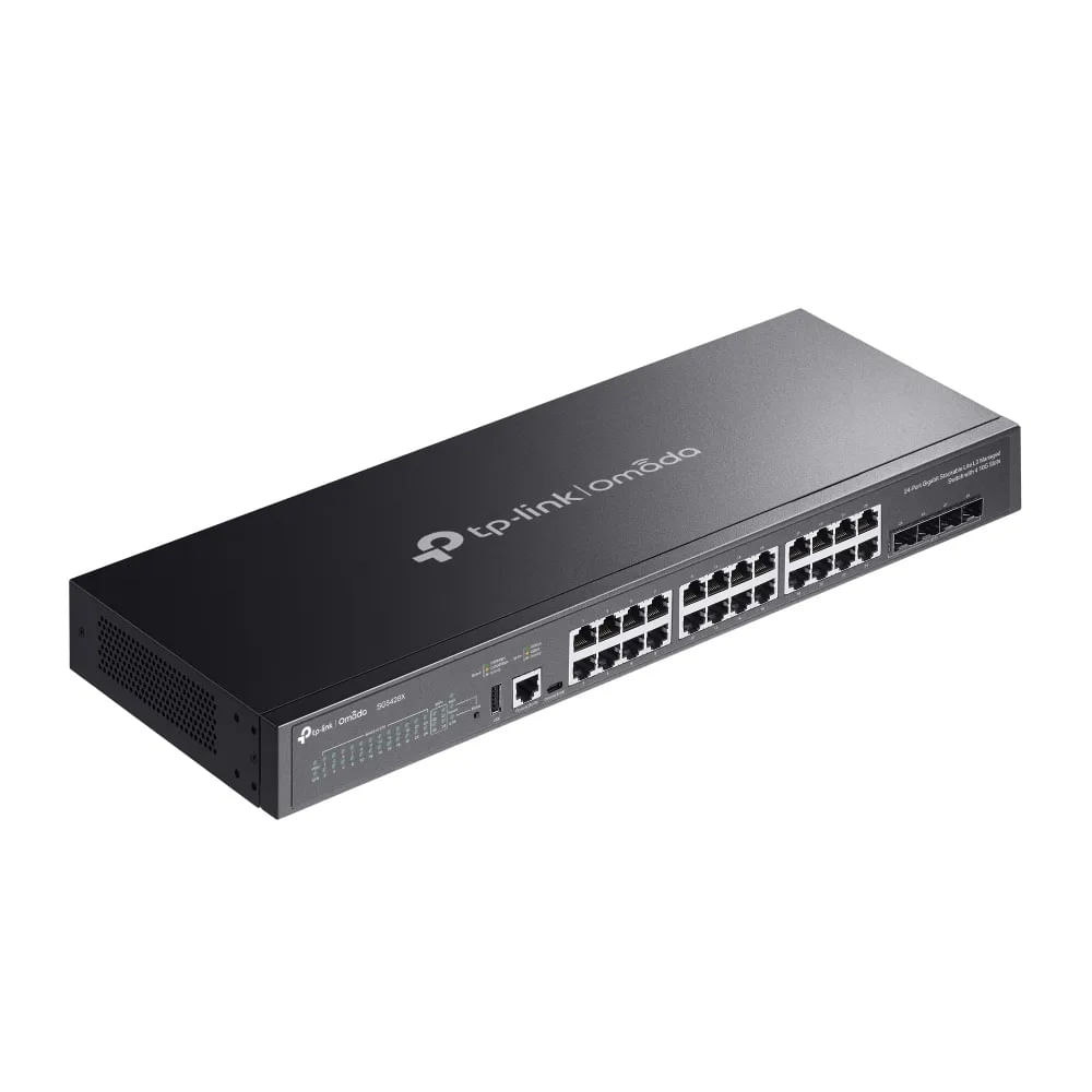 Router TP-Link SG5428XMPP 24-Port Giga, conectividad Ethernet