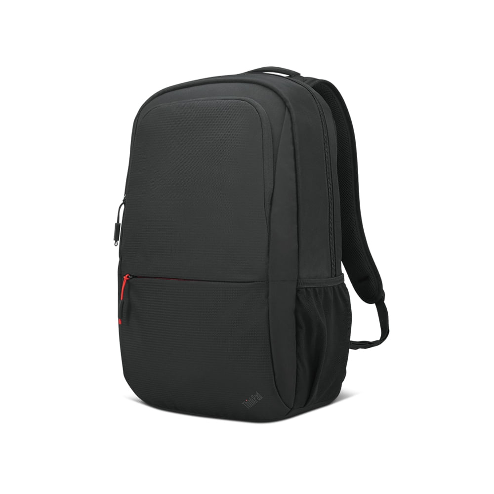 Mochila Lenovo Thinkpad Essential 16” en negro y rojo,   para laptops y trabajo diario.