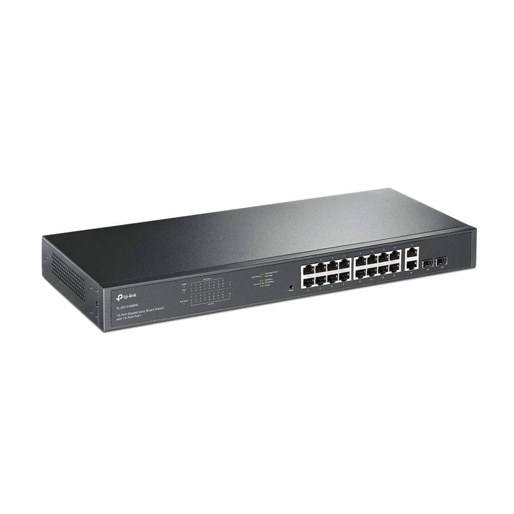 Switch TP-LINK 16 Puertos GbE Smart TL-SG1218MPE con PoE+,   para   Ethernet Eficientes