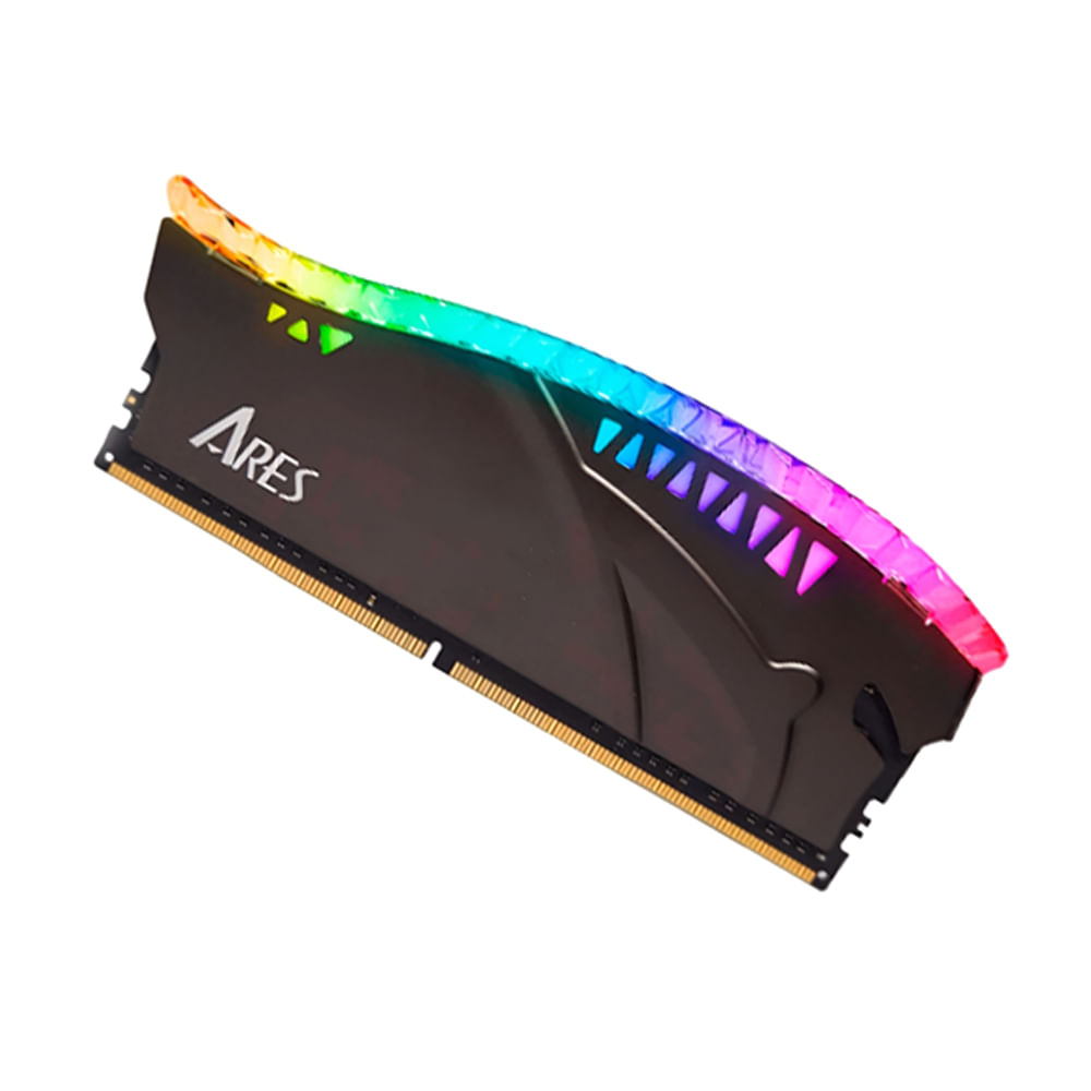 Memoria RAM Ares Armor DDR4 16GB 3200 MHz Iluminación RGB Disipador de Aluminio Negro