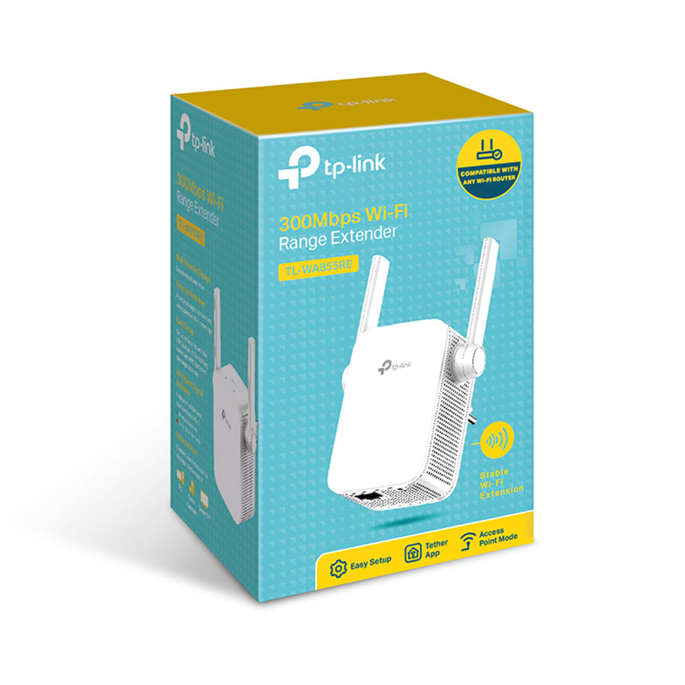 TP-Link TL-WA855RE Extensor de Rango Wi-Fi 300Mbps Mini con 100Mb LAN y Conectividad Inalámbrica