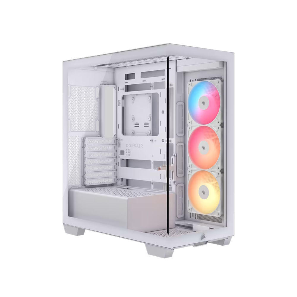 Caja Mid Tower ATX Corsair 4000D Airflow Blanca con Vidrio Templado y 3 Ventiladores RGB