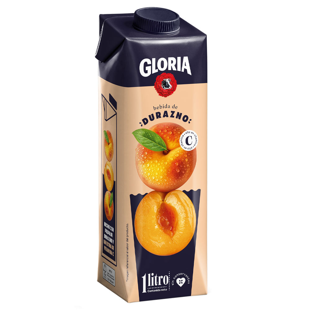 Bebida de Durazno GLORIA Tetrapack 1L