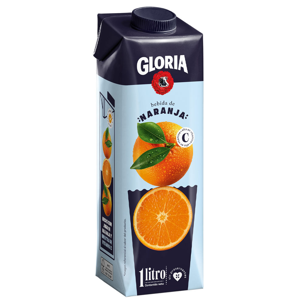 Bebida de Naranja GLORIA Tetrapack 1L