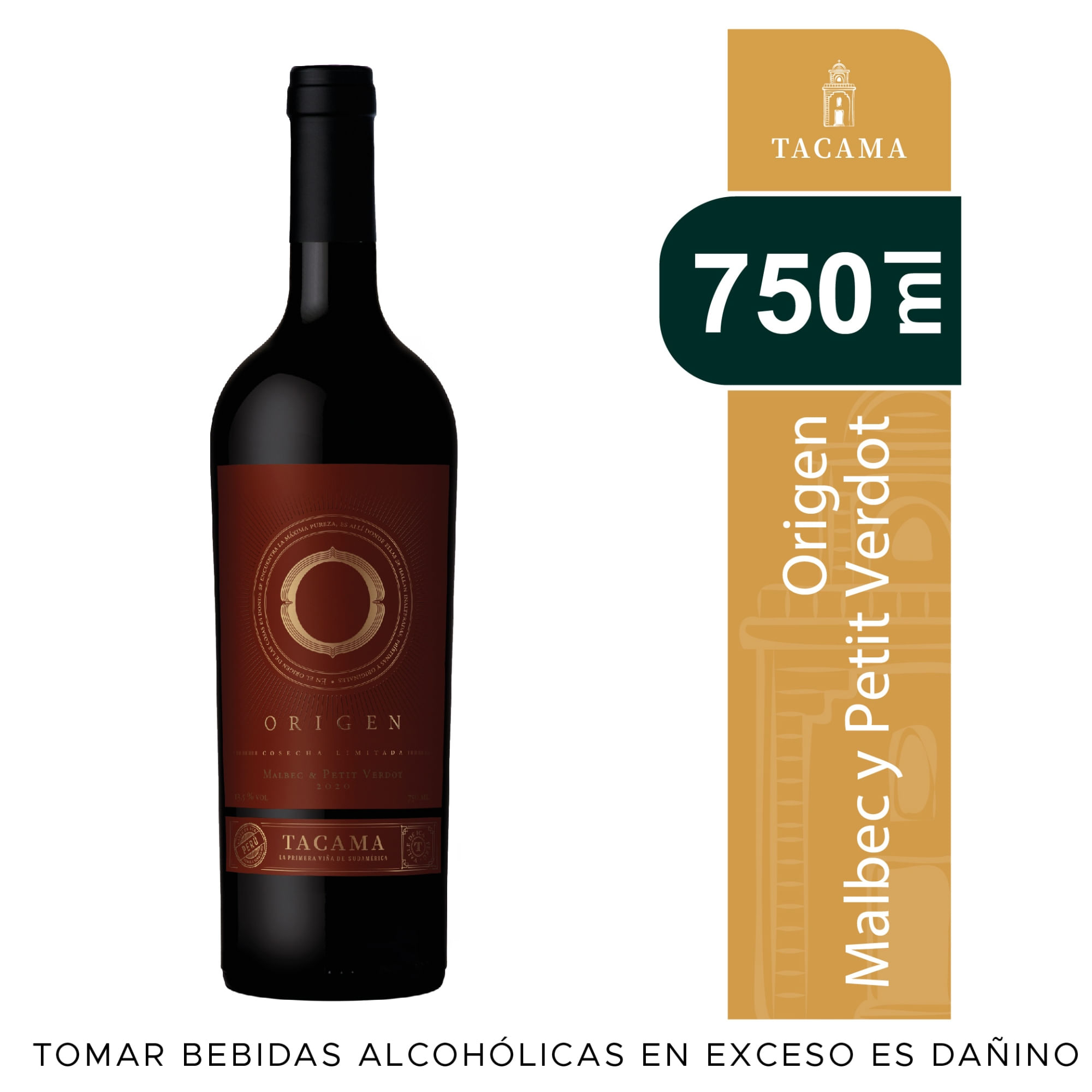 Vino Tinto TACAMA Origen Malbec Petit Verdot Bote Botella 750ml