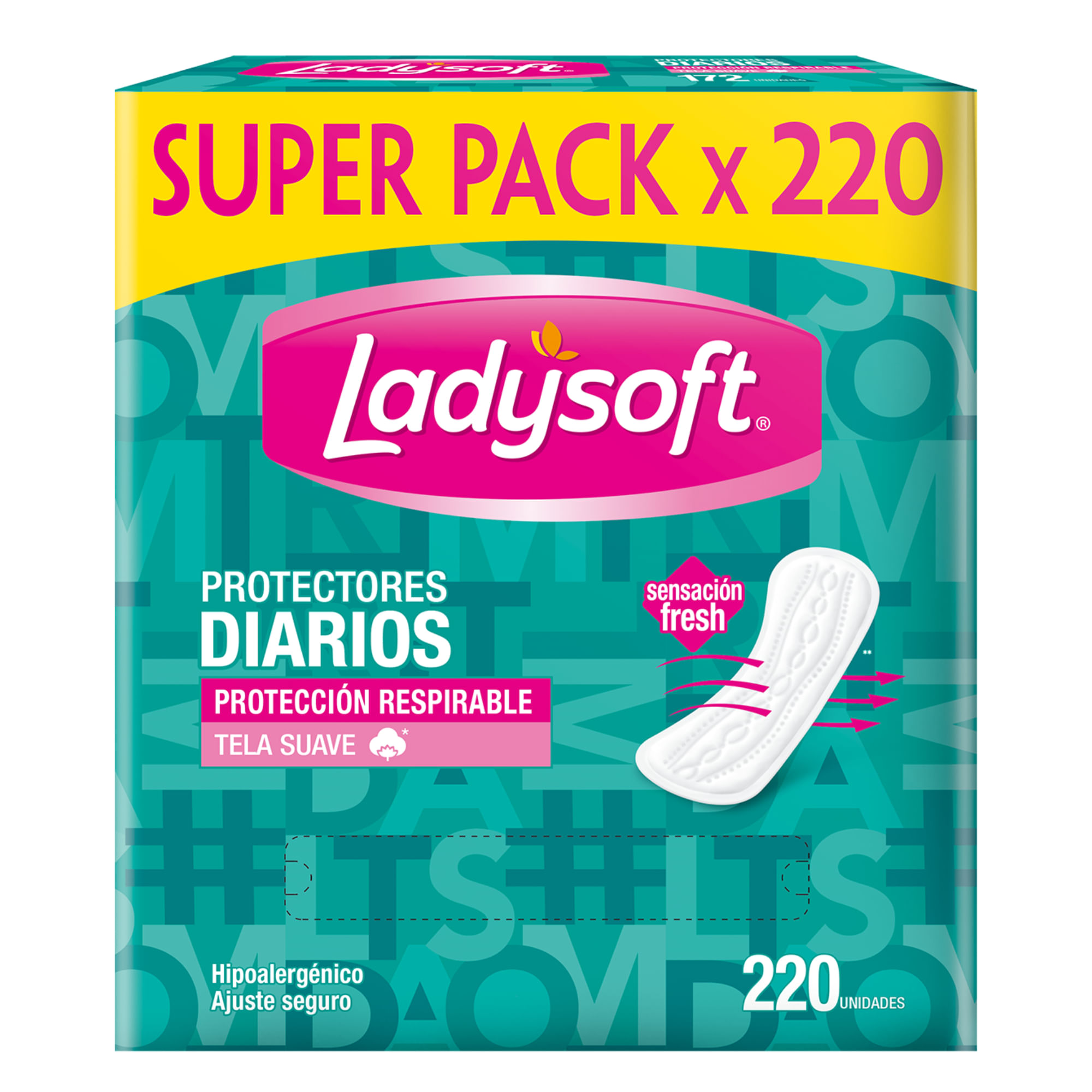 Protectores Diarios LADYSOFT Protección Respirable Paquete 220un
