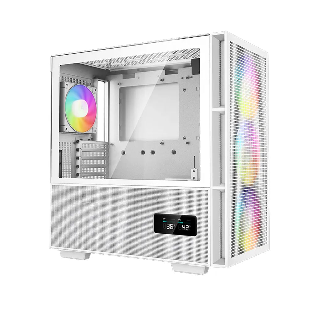Case Deep Cool CH560 Digital WH S/Fuente Blanco Panel Vidrio