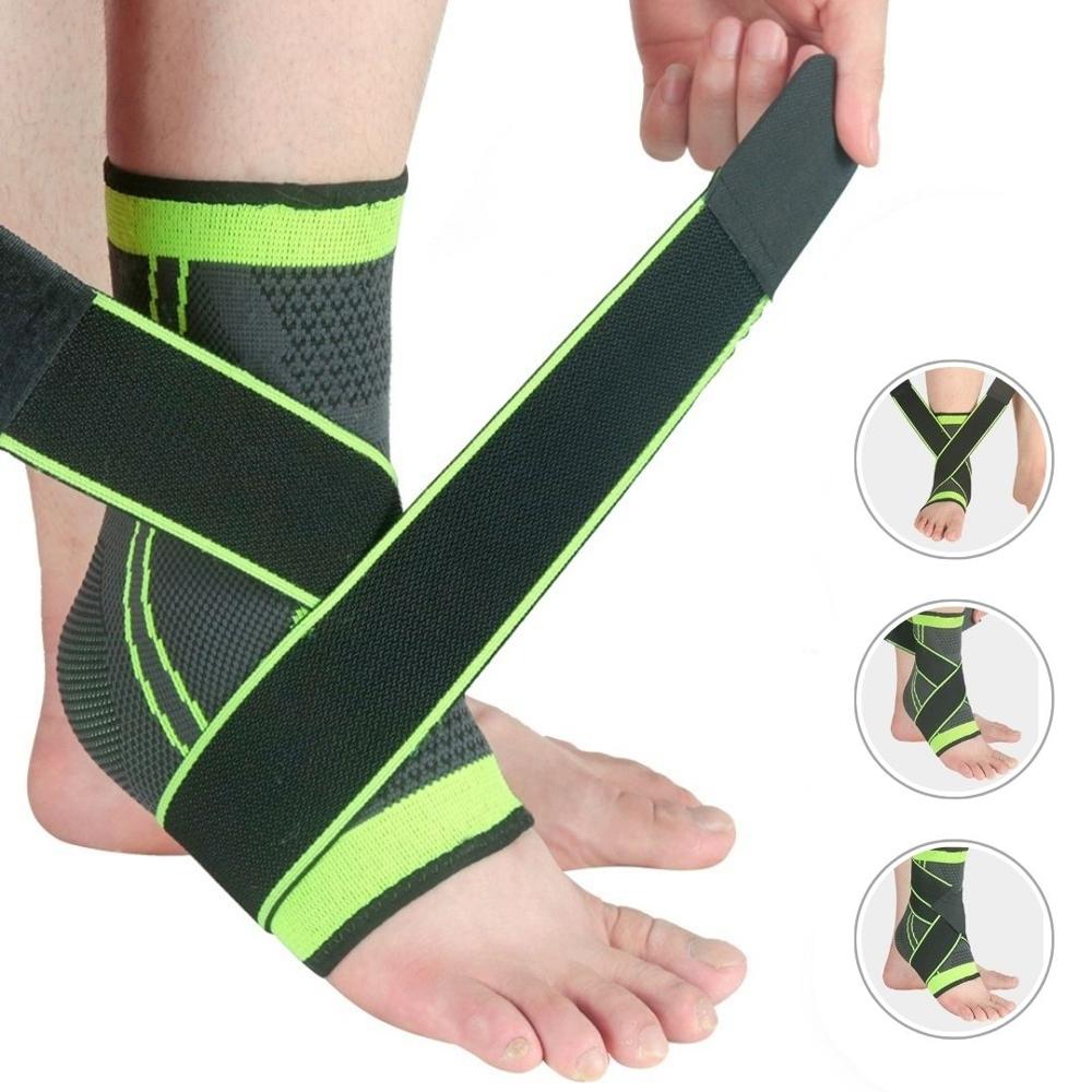 Tobillera Deportiva Elástica de Compresión con Correa Ajustable Protección 360