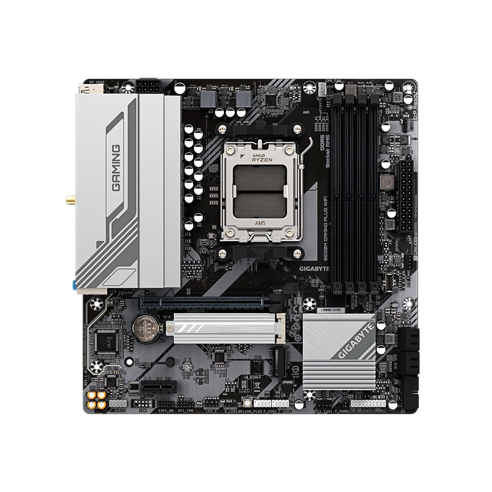 Motherboard Gigabyte B650M GAMING PLUS WIFI mATX, Chipset AMD B650, Socket AM5 - para Gaming