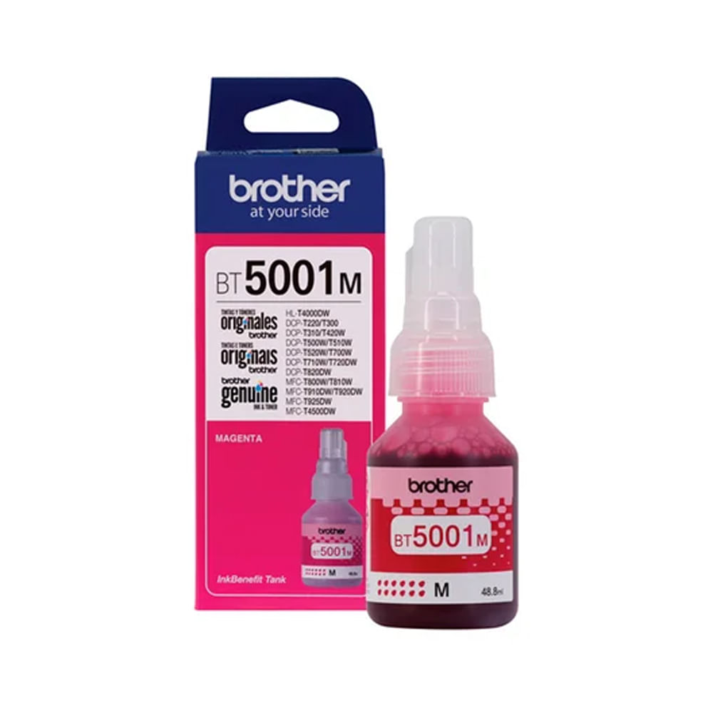 Tinta Brother BT5001M Magenta para DCP-T300W 500W 700W