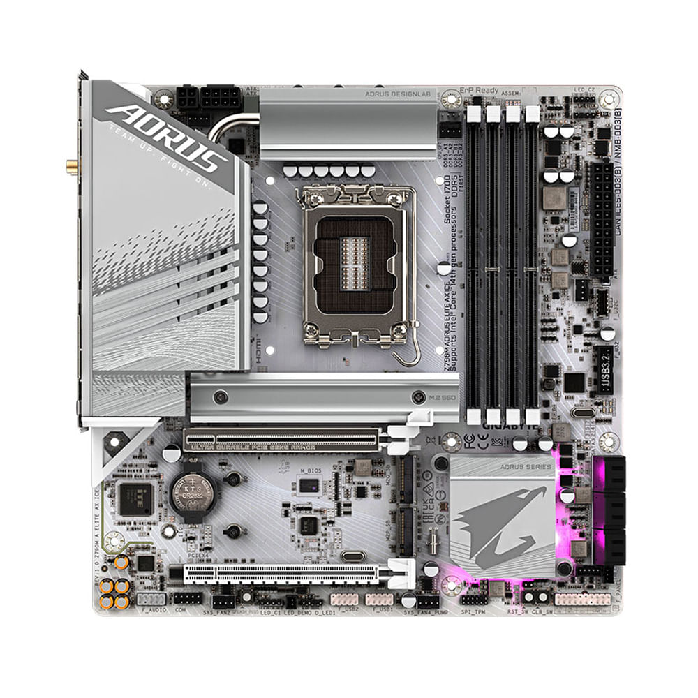 Motherboard Gigabyte Z790M AORUS ELITE AX ICE Chipset Intel Z790 LGA1700 mATX