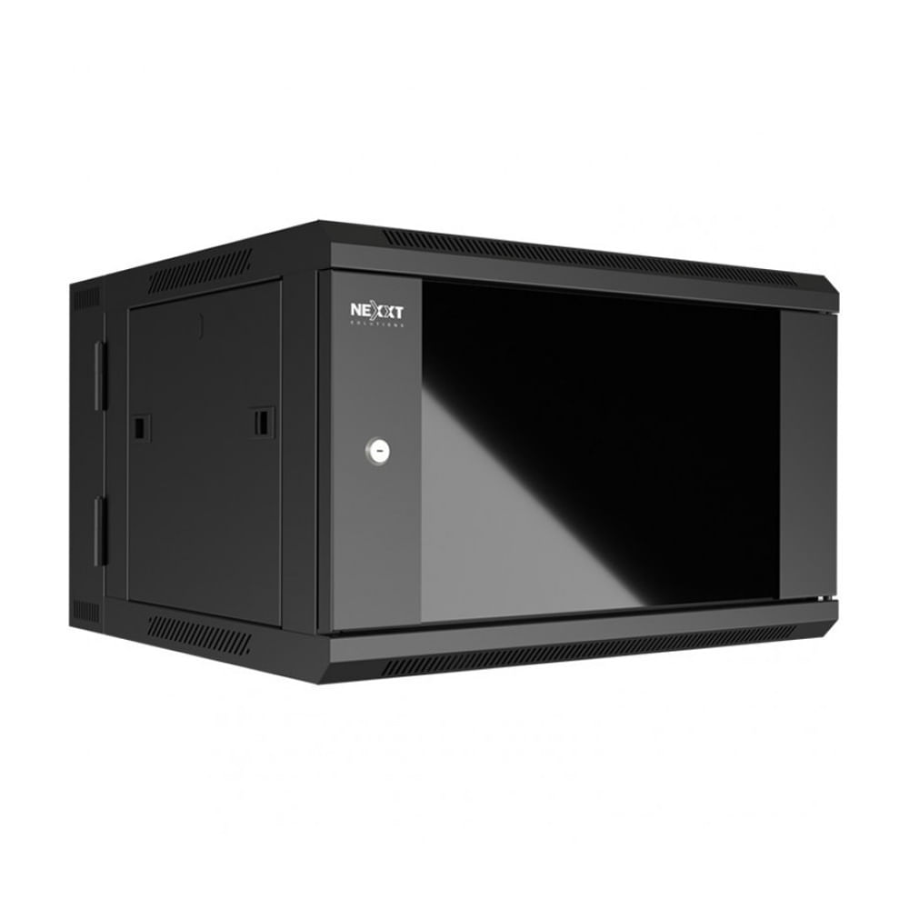 Rack armario Nexxt Solutions 9U instalable en pared RAL 9005, negro barniz