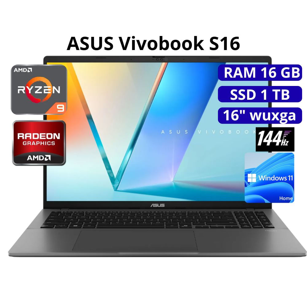 LAPTOP ASUS VivoBook 16 AMD RYZEN 9 Ram 16GB  SSD 1TB -M3607HA-RPO66