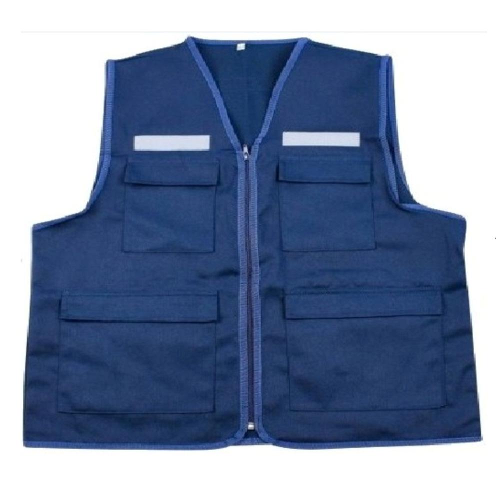 CHALECO REFLECTIVO DRIL MARCA WORKFORCE COLOR AZUL TALLA M