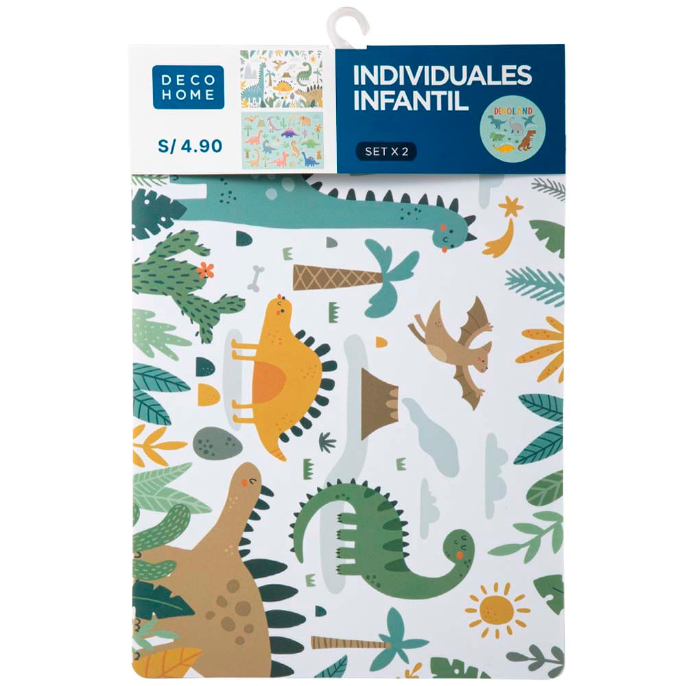 Set x2 Individuales Dinoland DECO HOME