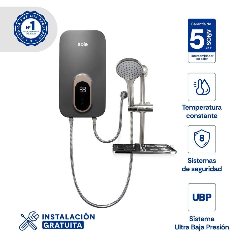 Rapiducha Sole Prime Tem Pro 5500W - Touch y Pantalla LED