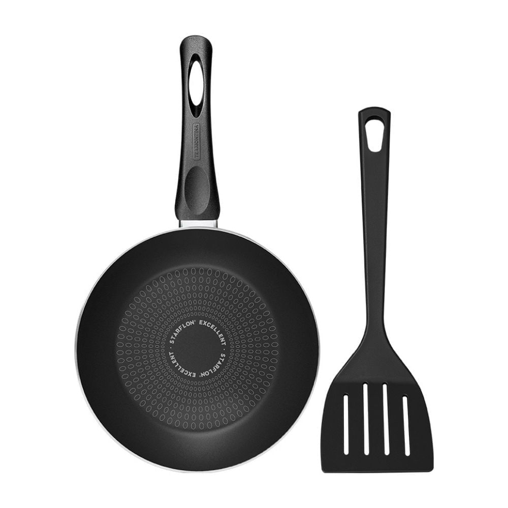 Sartén con Espátula 26cm Paris Negro Tramontina
