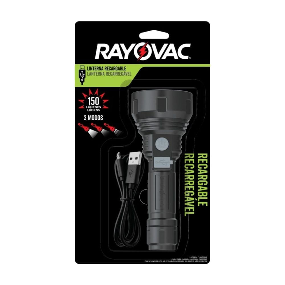 Linterna Recargable Led 150 Lúmenes Rayovac