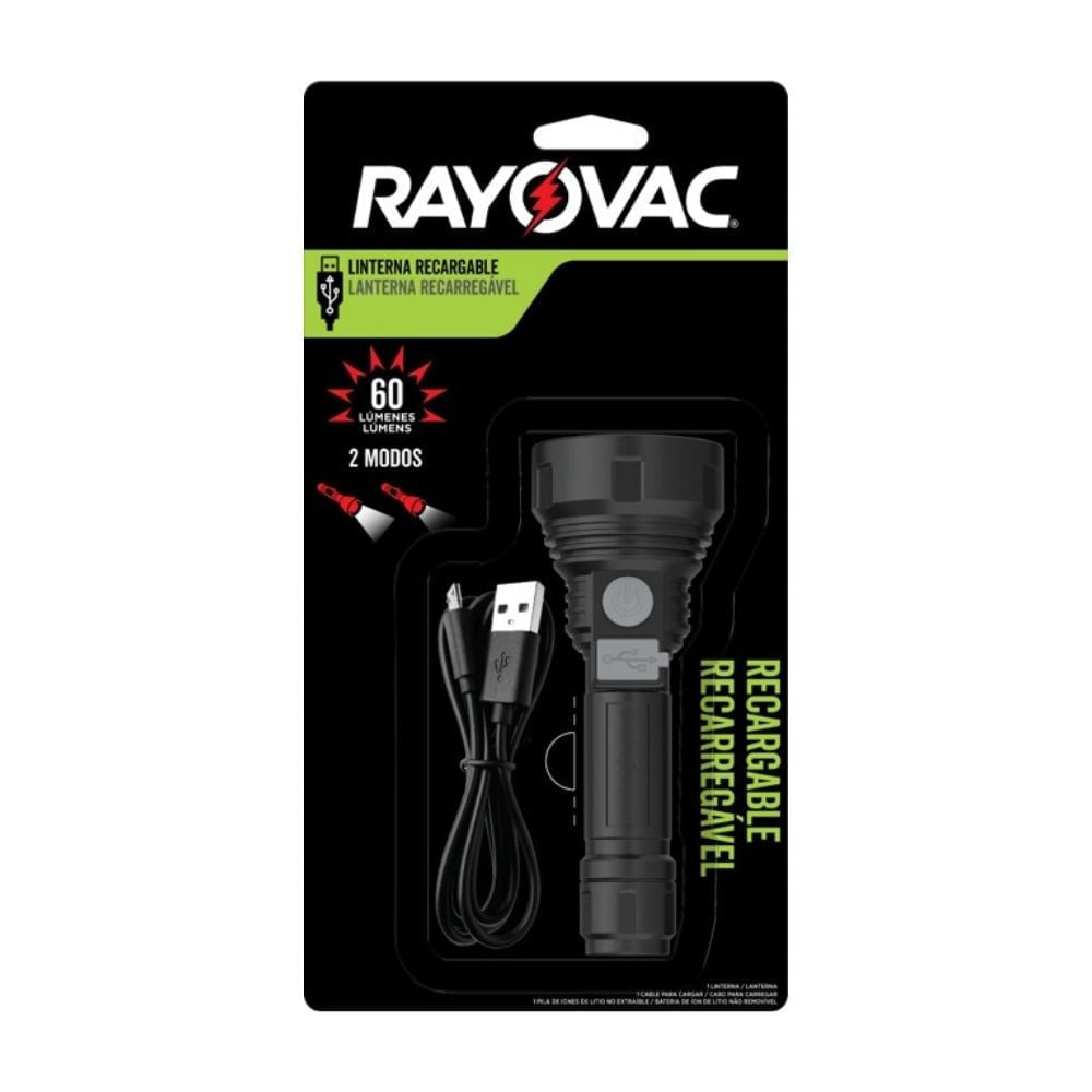 Linterna Recargable Led 60 Lúmenes Rayovac