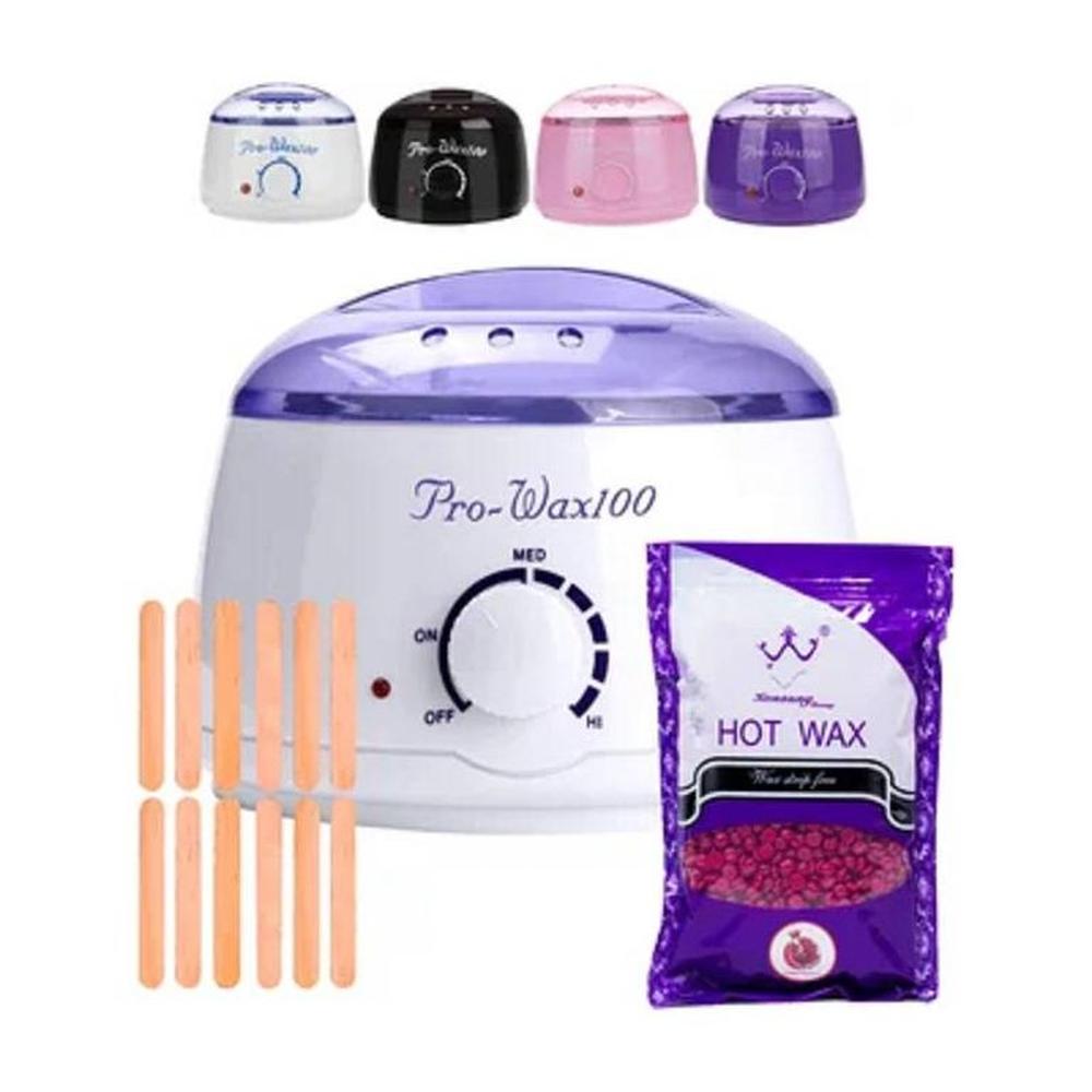 Derretidor de Cera de Depilación + Cera + Palitos
