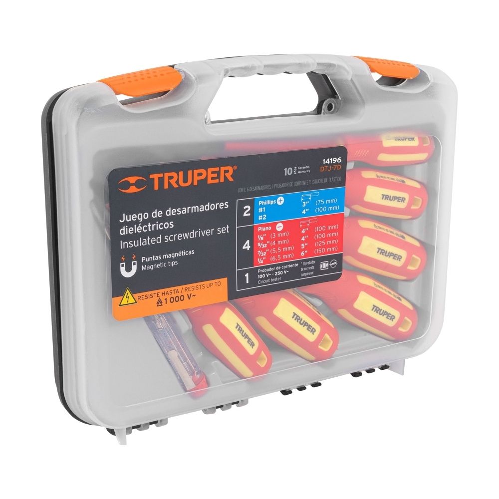 Juego 7 Desarmadores Dieléctricos Truper