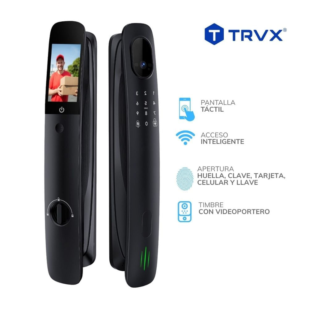 Cerradura Digital Inteligente H10 Negro Travex