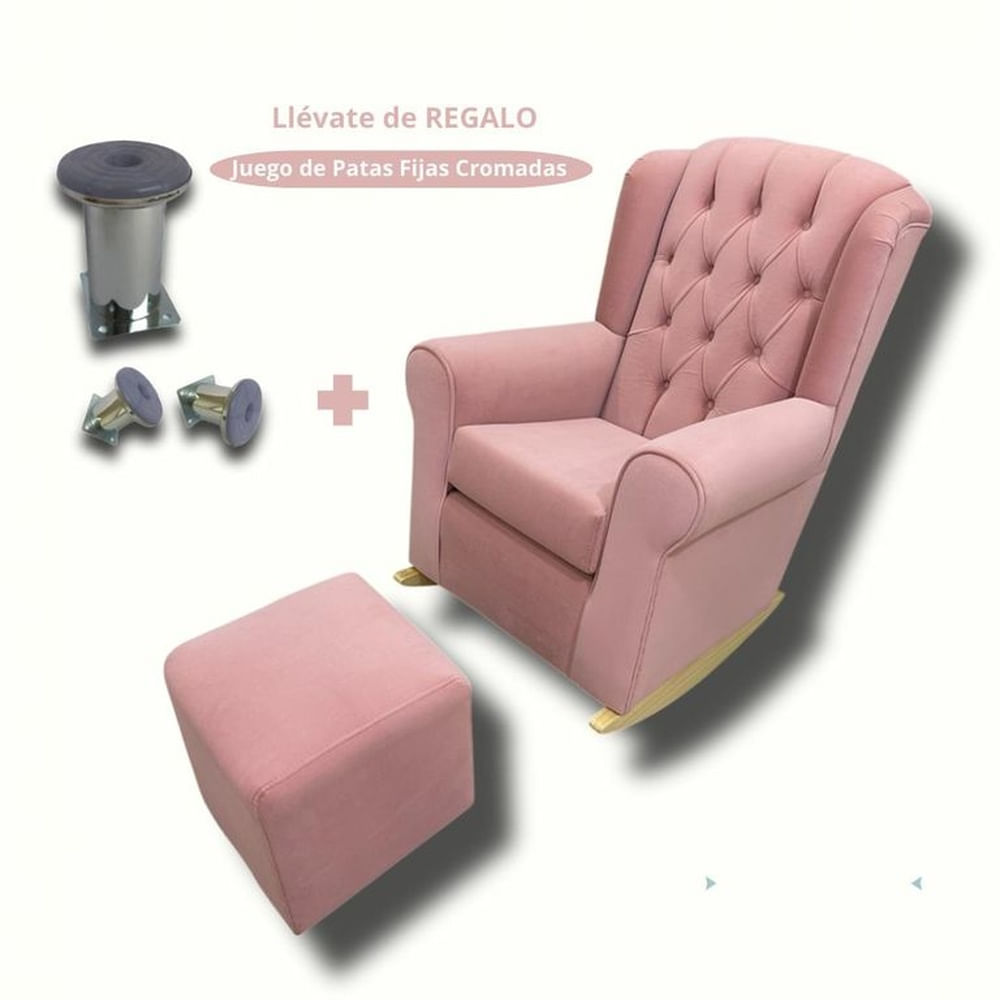 Sillon Mecedor de Lactancia Antifluido color PALO ROSA
