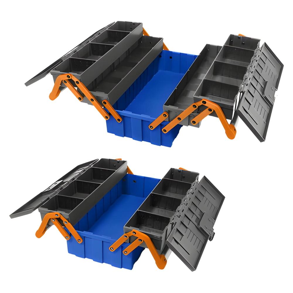 Juego de 2 piezas de cajas de herramientas de plástico Wadfow WTB4308