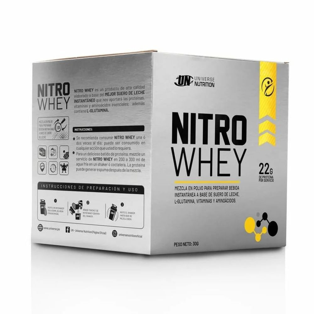 NITRO WHEY CAJA 10 UNIDADES CHOCOLATE