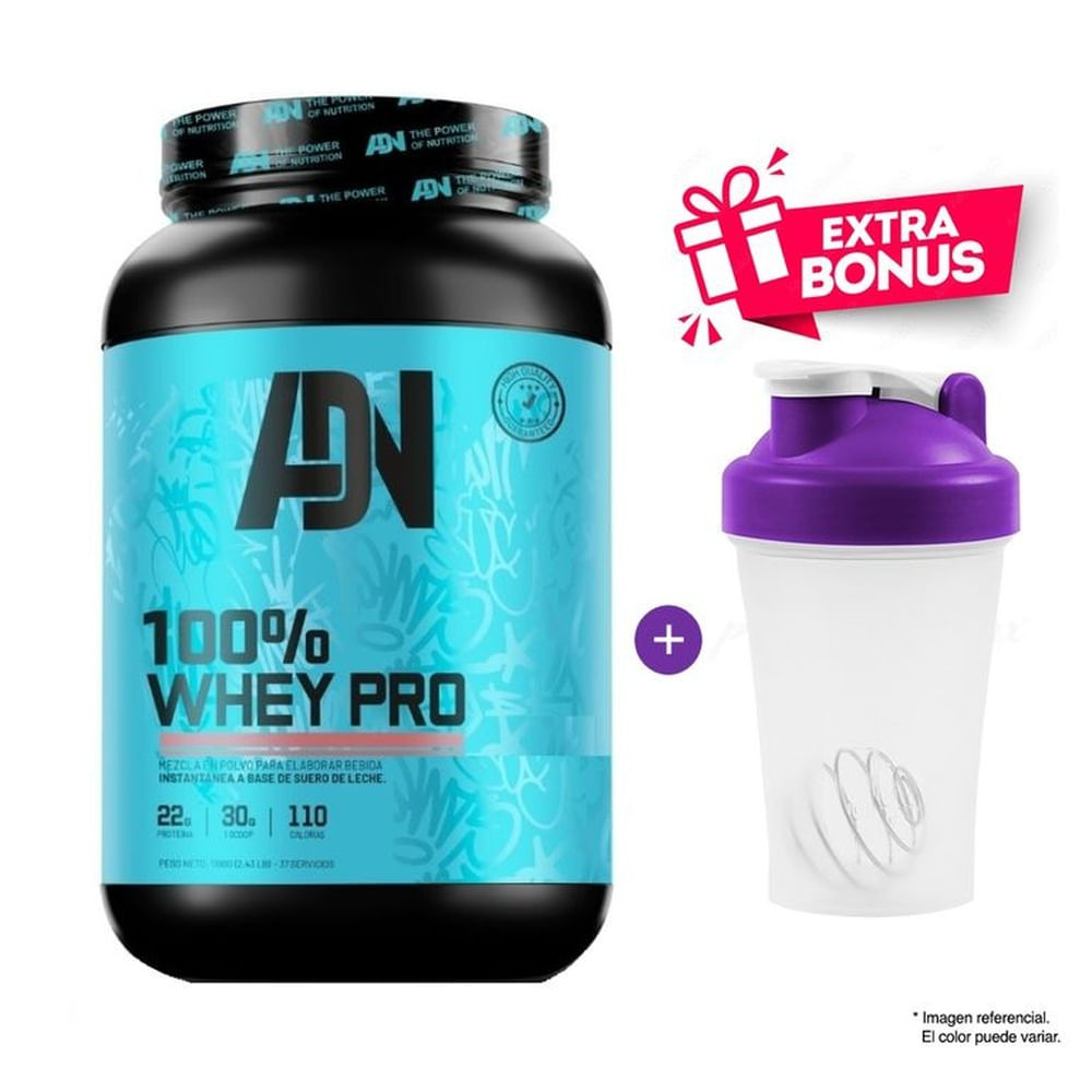 100% WHEY PRO PROTEINA ADN NUTRITION 1.1 KG VAINILLA