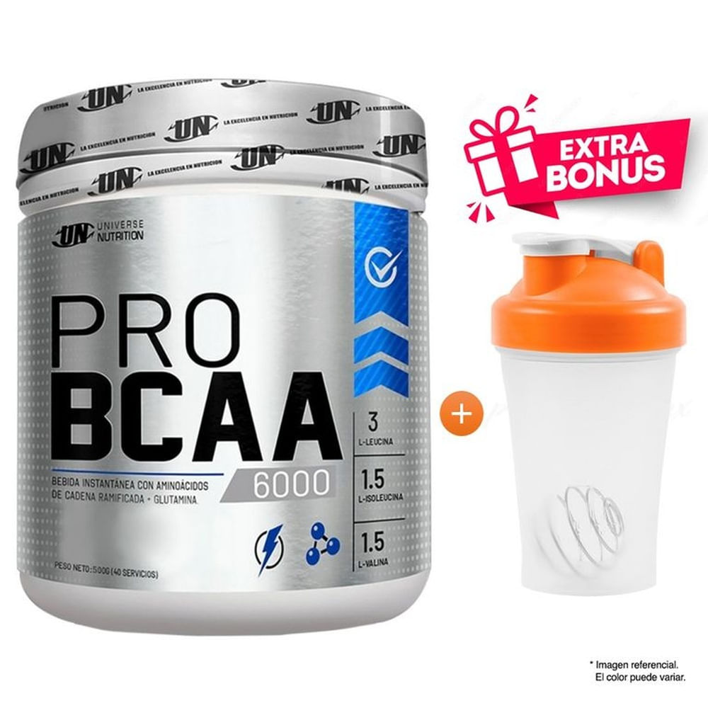 BCAA 6000 de 500 GRAMOS NARANJA UNIVERSE NUTRITION
