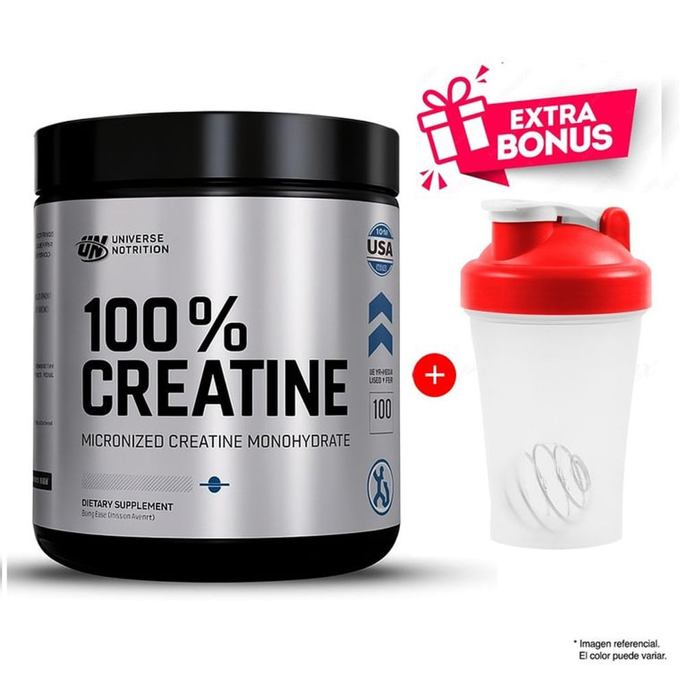 100% Creatine Creatina Monohidratada 250g UNIVERSE NUTRITION + SHAKER