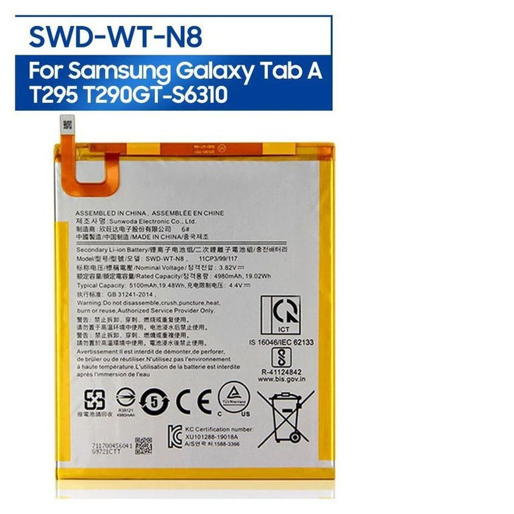 Bateria galaxy tab a 8.0 2019 t290  nuevo-blanco