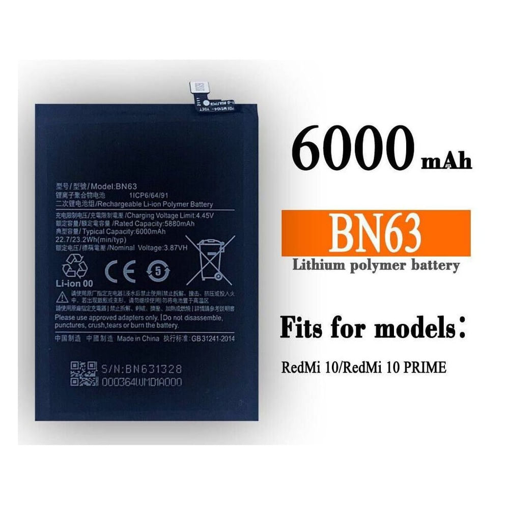 BATERIA REDMI 10 - 10 PRIME BN63 NUEVO